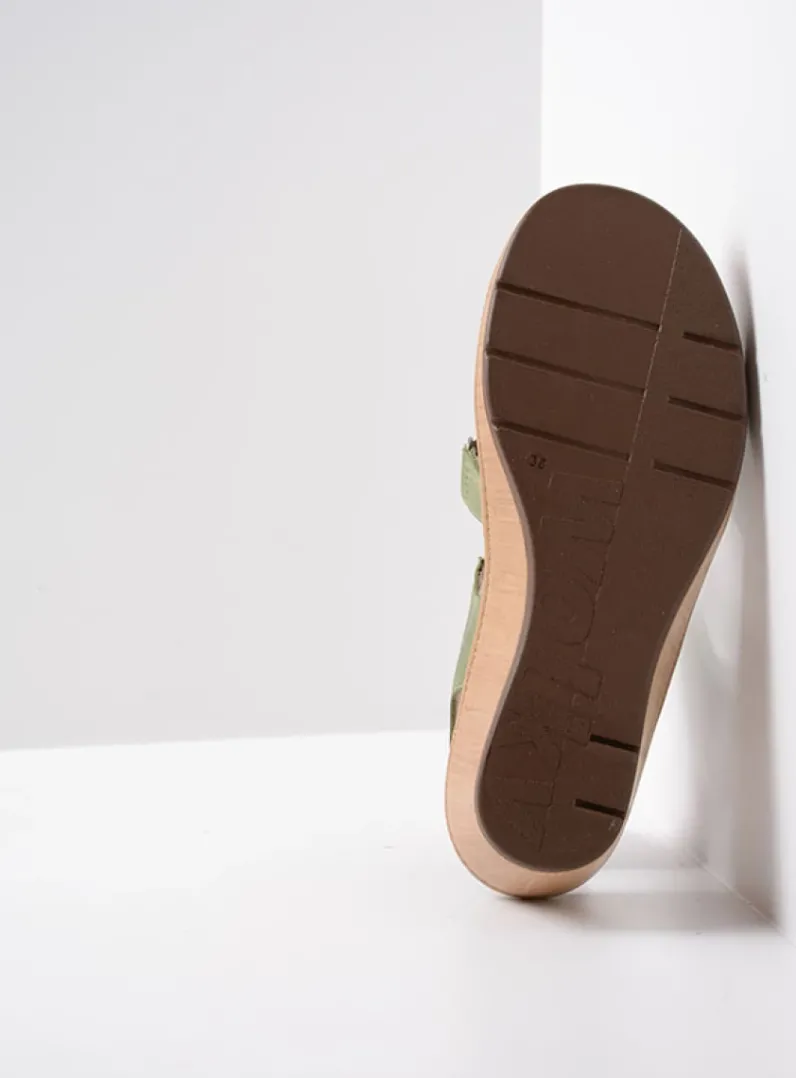 DAMES Wolky Sandalen<La Jolla - olijfgroen leer