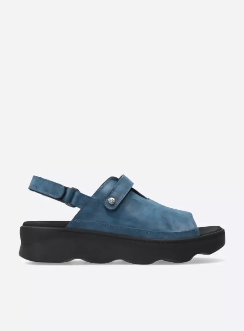 DAMES Wolky Sandalen<Laprida - blauw effectleer