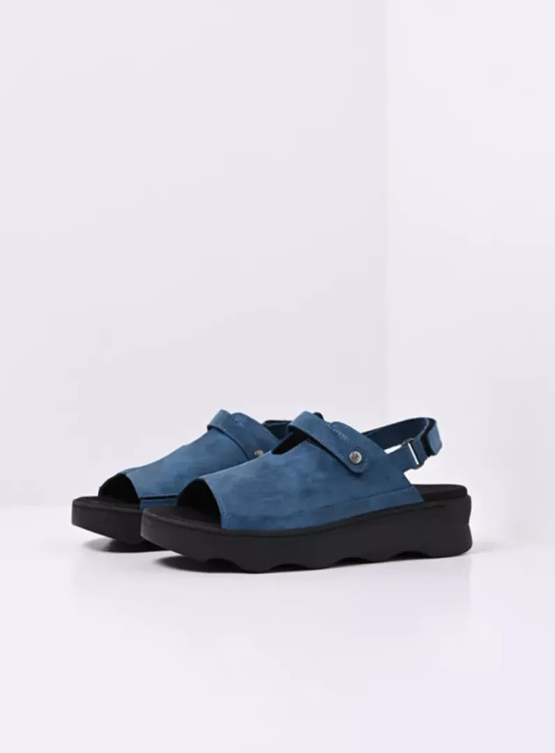 DAMES Wolky Sandalen<Laprida - blauw effectleer