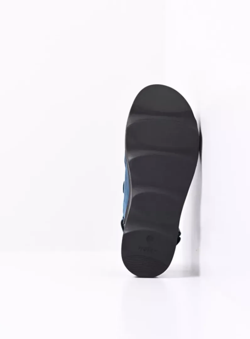 DAMES Wolky Sandalen<Laprida - blauw effectleer