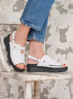 DAMES Wolky Sandalen<Laprida - wit effectleer