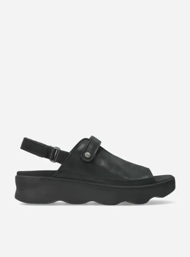 DAMES Wolky Sandalen<Laprida - zwart effectleer