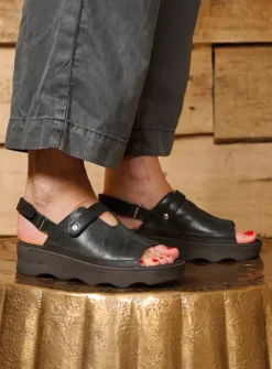 DAMES Wolky Sandalen<Laprida - zwart effectleer