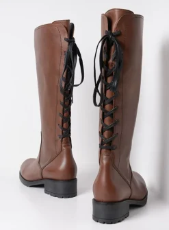 DAMES Wolky Lange Laarzen|Herfst/Winter<Lascana F2F - cognac leer