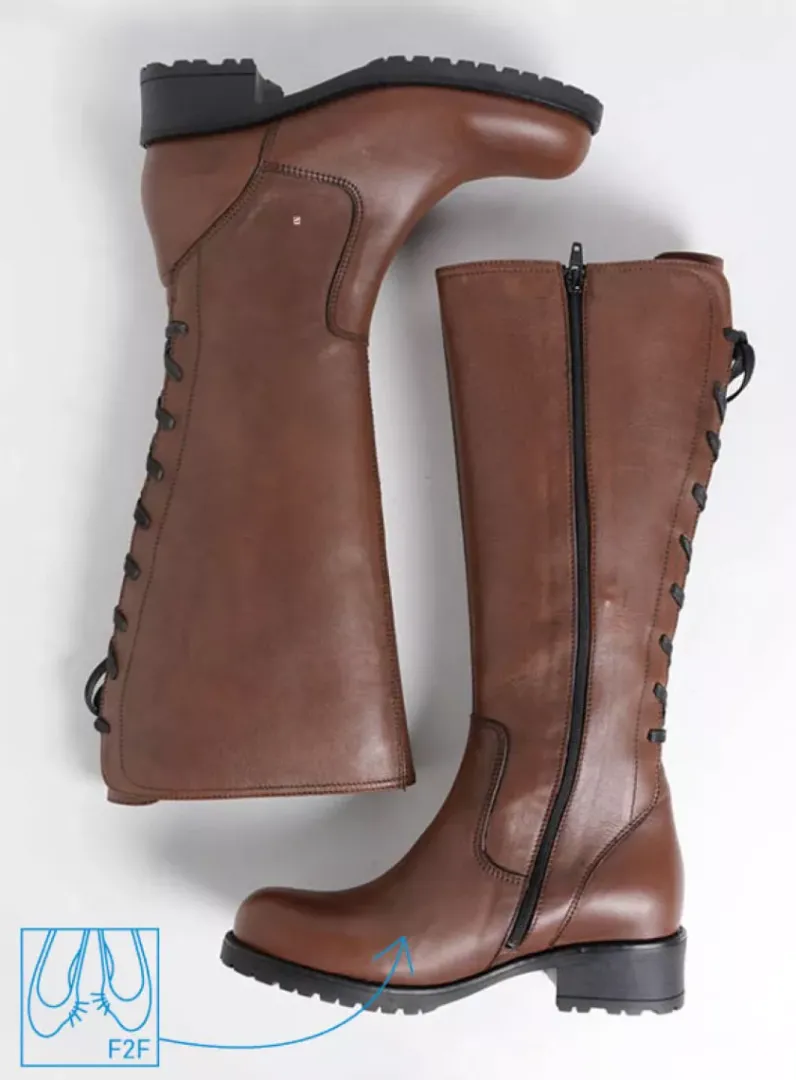 DAMES Wolky Lange Laarzen|Herfst/Winter<Lascana F2F - cognac leer