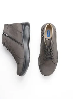 DAMES Wolky Hoge Veterschoenen|Wandelschoenen<Lima - asfalt nubuck