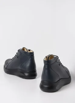 DAMES Wolky Hoge Veterschoenen|Wandelschoenen<Lima - blauw leer