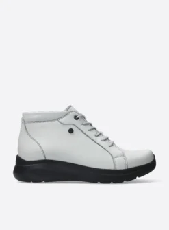 DAMES Wolky Hoge Veterschoenen|Wandelschoenen<Lima - wol wit leer
