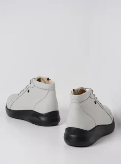 DAMES Wolky Hoge Veterschoenen|Wandelschoenen<Lima - wol wit leer