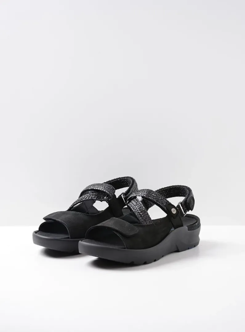 DAMES Wolky Sandalen<Lisse - zwart nubuck
