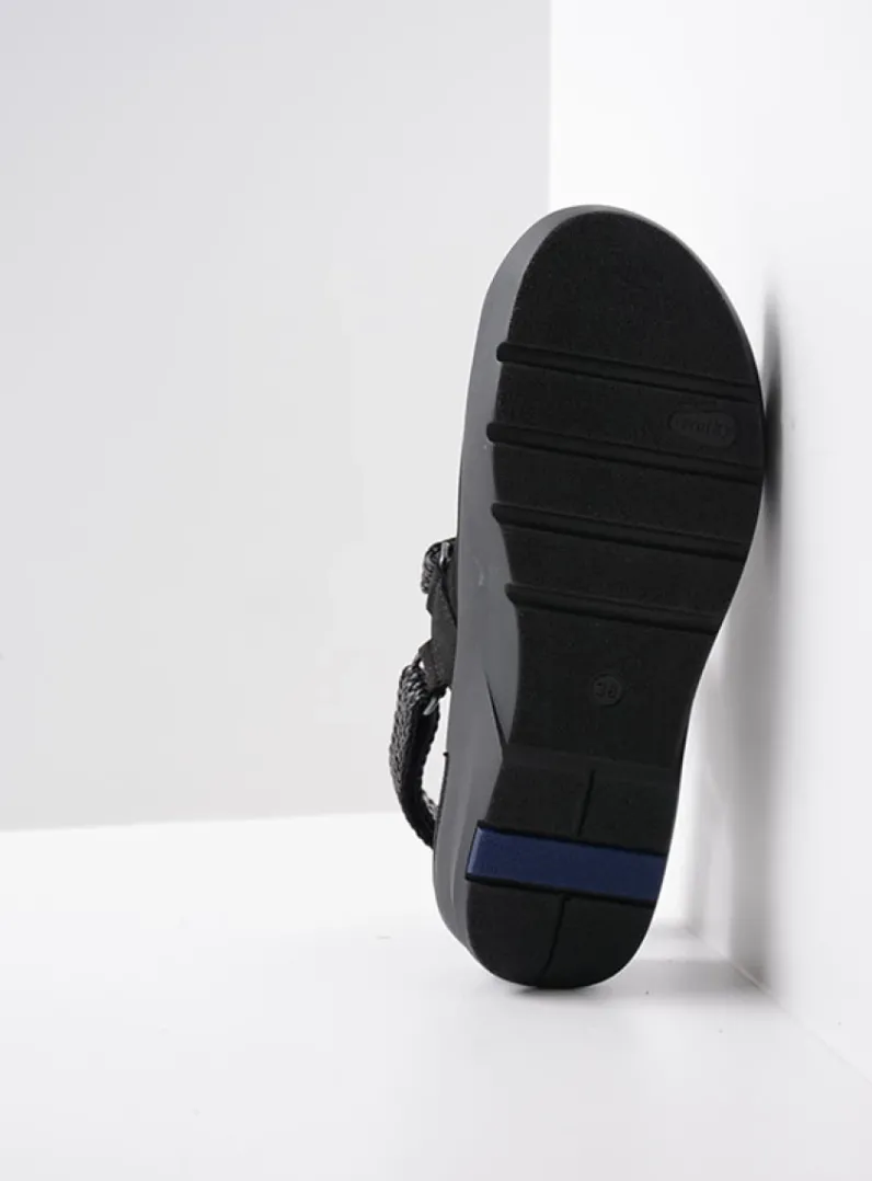 DAMES Wolky Sandalen<Lisse - zwart nubuck