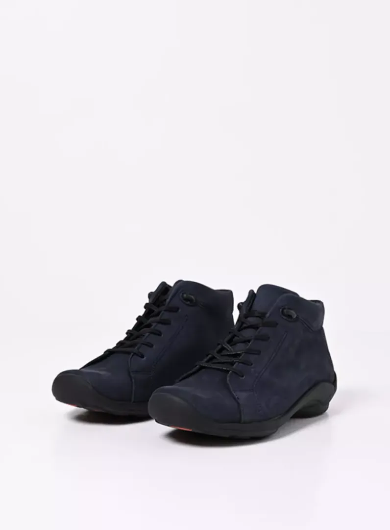 DAMES Wolky Lage Veterschoenen|Herfst/Winter<Louise - blauw nubuck