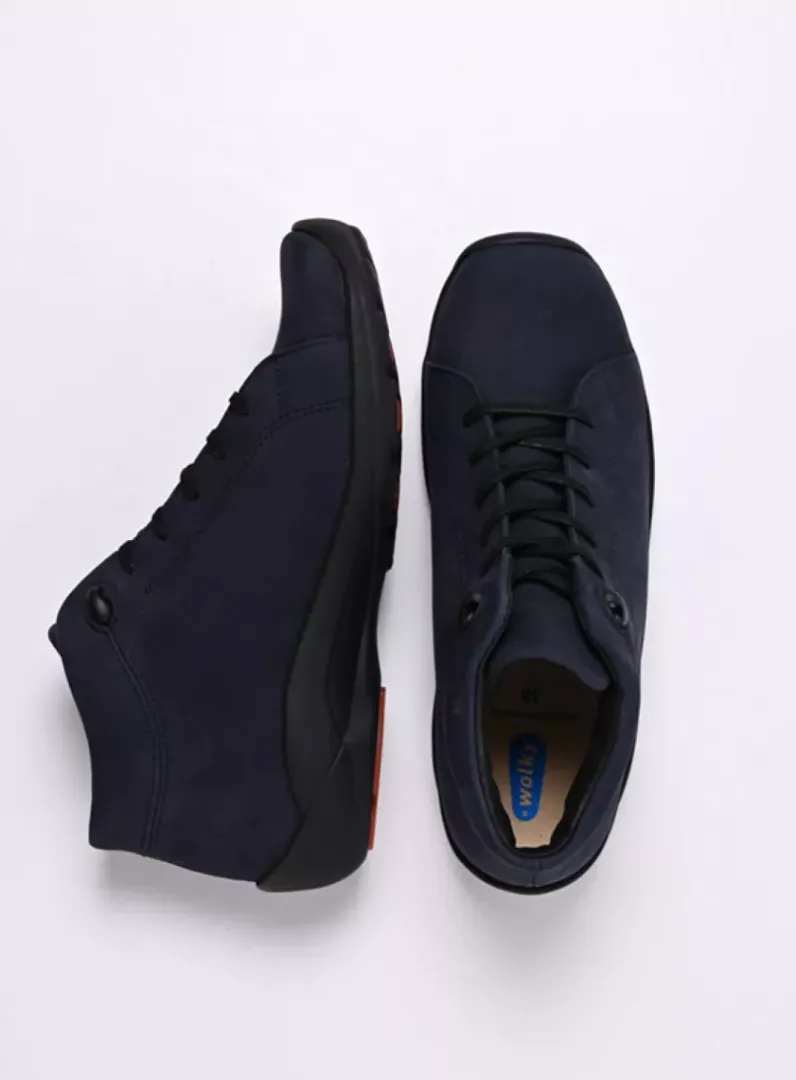 DAMES Wolky Lage Veterschoenen|Herfst/Winter<Louise - blauw nubuck