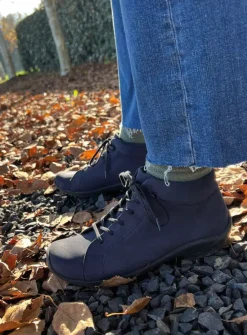 DAMES Wolky Lage Veterschoenen|Herfst/Winter<Louise - blauw nubuck