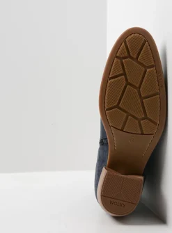 DAMES Wolky Cowboylaarzen|Enkellaarsjes<Lubbock - blauw zomer suede