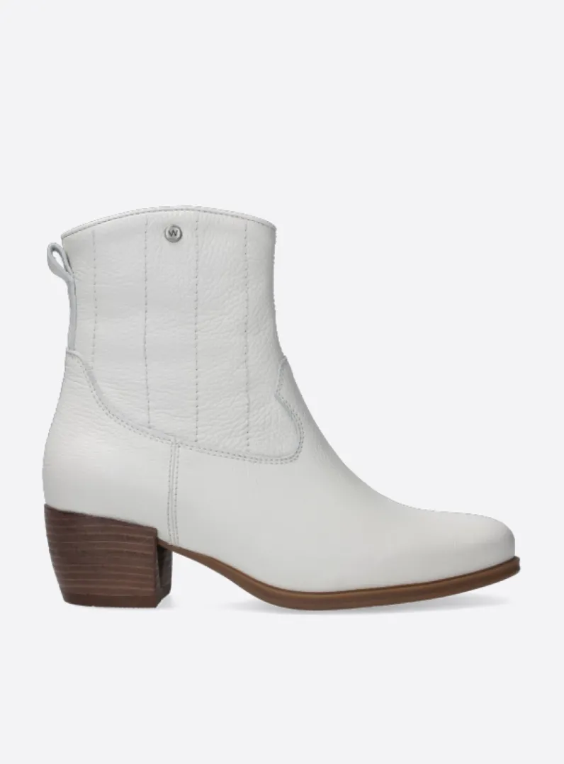 DAMES Wolky Cowboylaarzen|Enkellaarsjes<Lubbock HV - creme wit leer