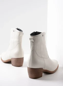 DAMES Wolky Cowboylaarzen|Enkellaarsjes<Lubbock HV - creme wit leer