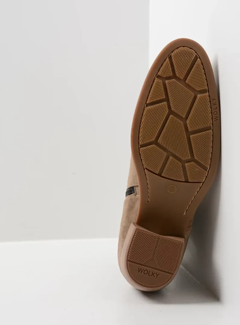 DAMES Wolky Cowboylaarzen|Enkellaarsjes<Lubbock HV - taupe zomer suede