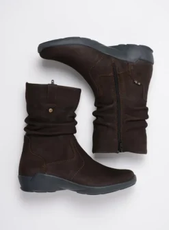 DAMES Wolky Halfhoge Laarzen|Herfst/Winter<Luna - bruin nubuck