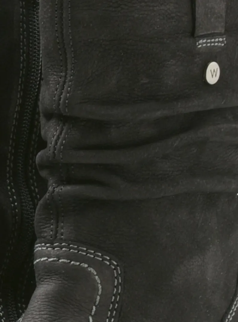 DAMES Wolky Halfhoge Laarzen|Herfst/Winter<Luna - zwart nubuck