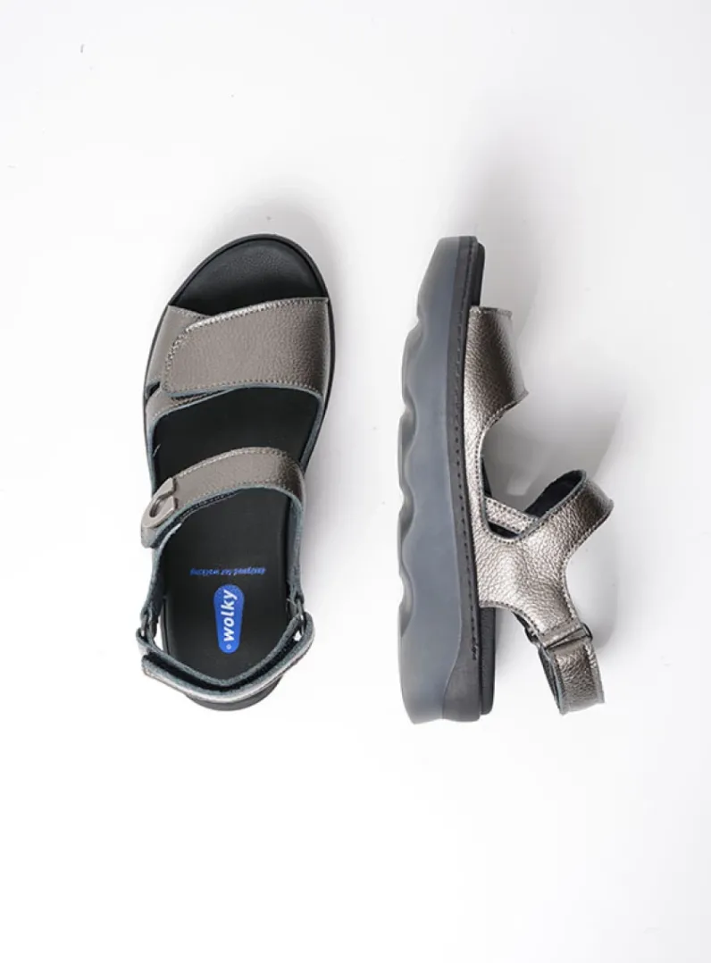 DAMES Wolky Sandalen<Medusa - antraciet leer