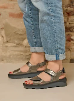 DAMES Wolky Sandalen<Medusa - antraciet leer