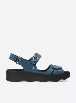 DAMES Wolky Sandalen<Medusa - blauw effectleer