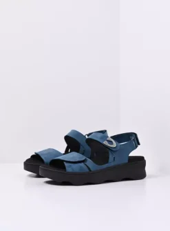 DAMES Wolky Sandalen<Medusa - blauw effectleer