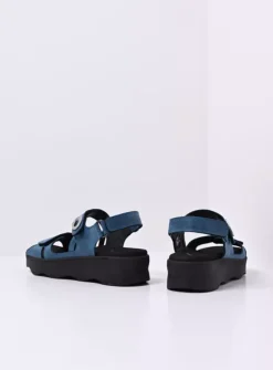 DAMES Wolky Sandalen<Medusa - blauw effectleer