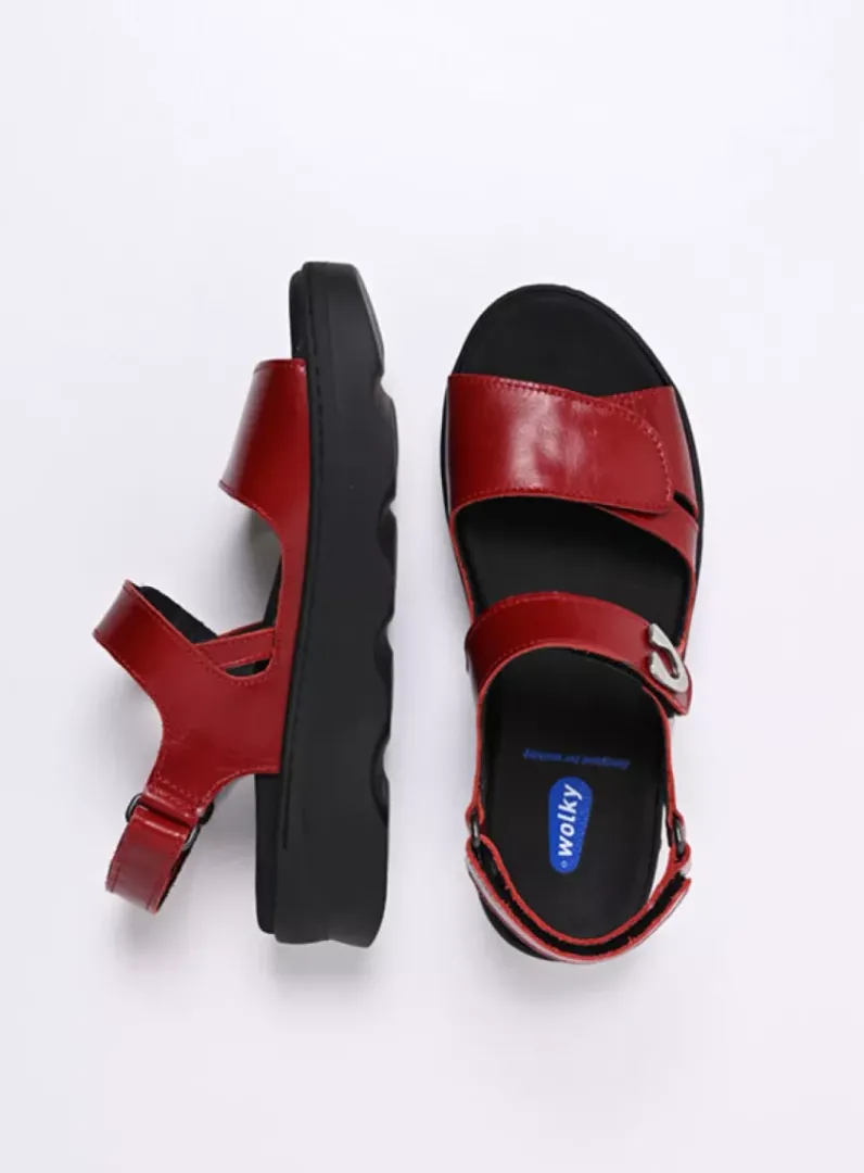 DAMES Wolky Sandalen<Medusa - bordeauxrood leer