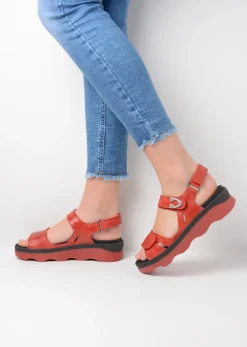 DAMES Wolky Sandalen<Medusa - rood leer