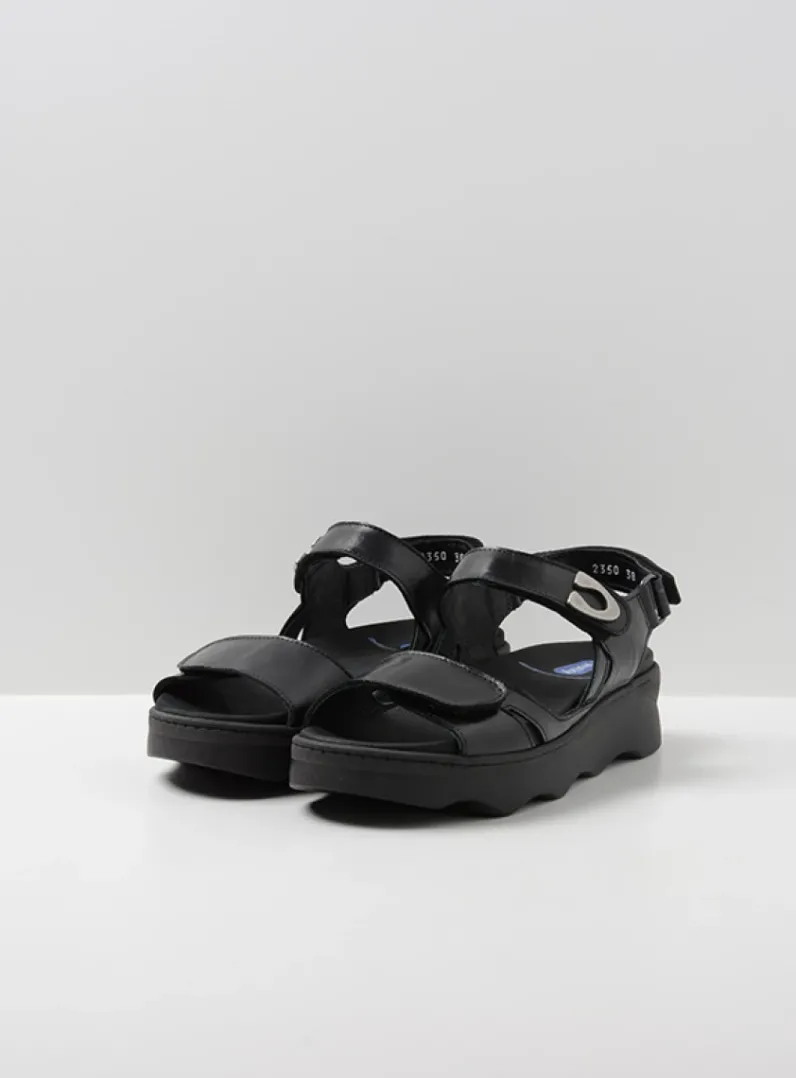 DAMES Wolky Sandalen<Medusa - zwart leer