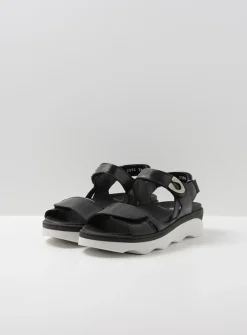 DAMES Wolky Sandalen<Medusa - zwart/wit leer