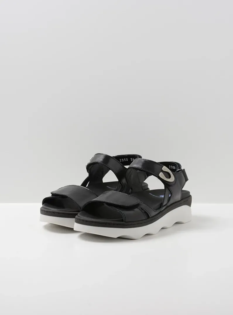 DAMES Wolky Sandalen<Medusa - zwart/wit leer