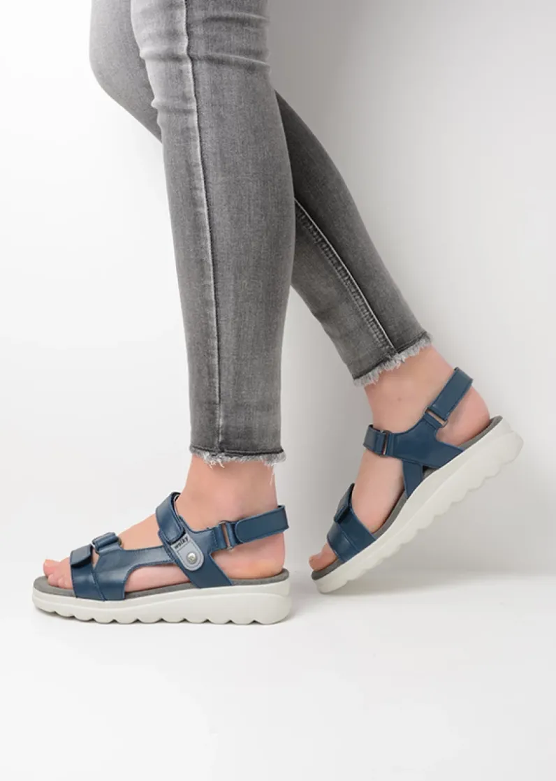 DAMES Wolky Sandalen<Mile - blauw leer