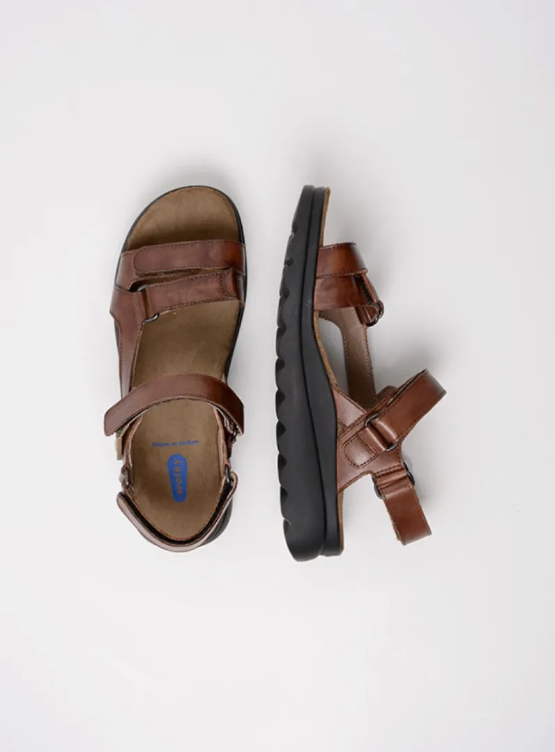 DAMES Wolky Sandalen<Mile - cognac leer