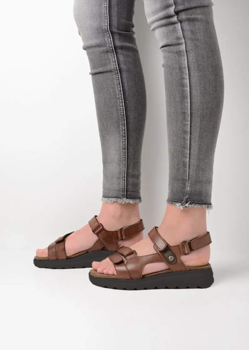 DAMES Wolky Sandalen<Mile - cognac leer