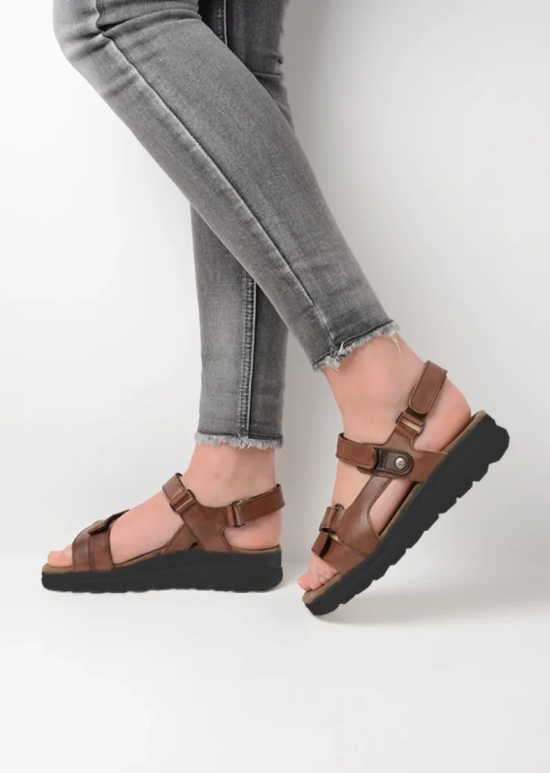 DAMES Wolky Sandalen<Mile - cognac leer