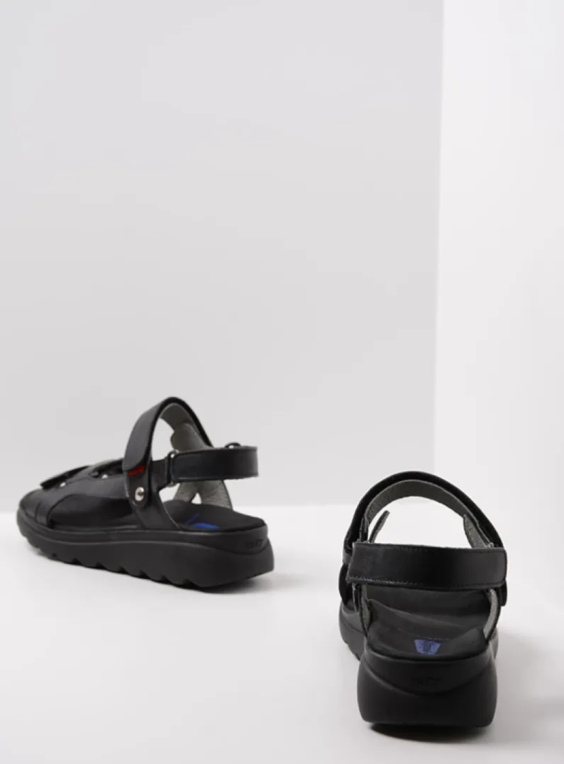 DAMES Wolky Sandalen<Mile - zwart leer