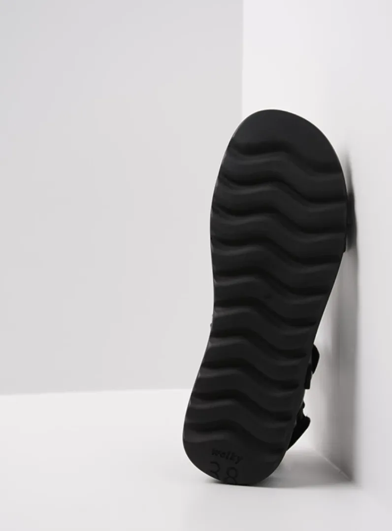 DAMES Wolky Sandalen<Mile - zwart leer