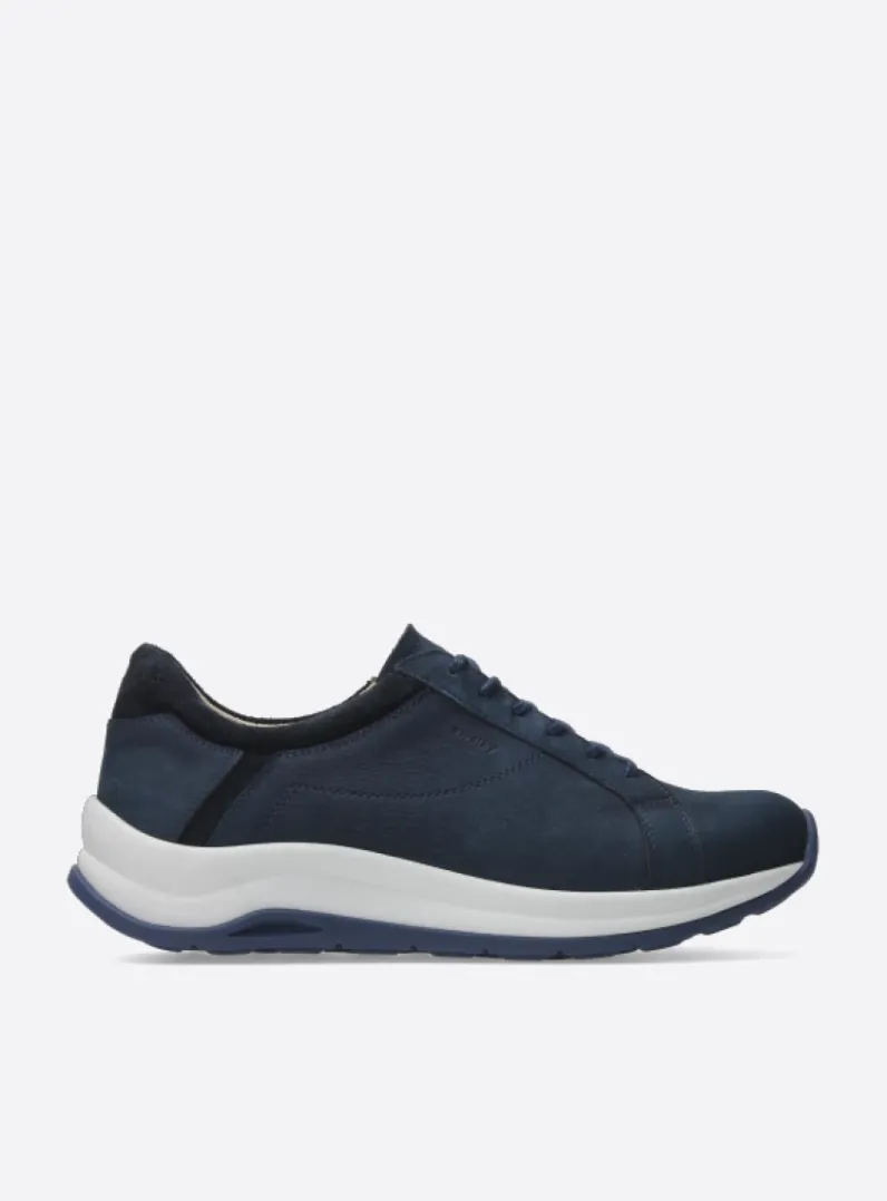 DAMES Wolky Lage Veterschoenen|Wandelschoenen<Milton - jeans nubuck