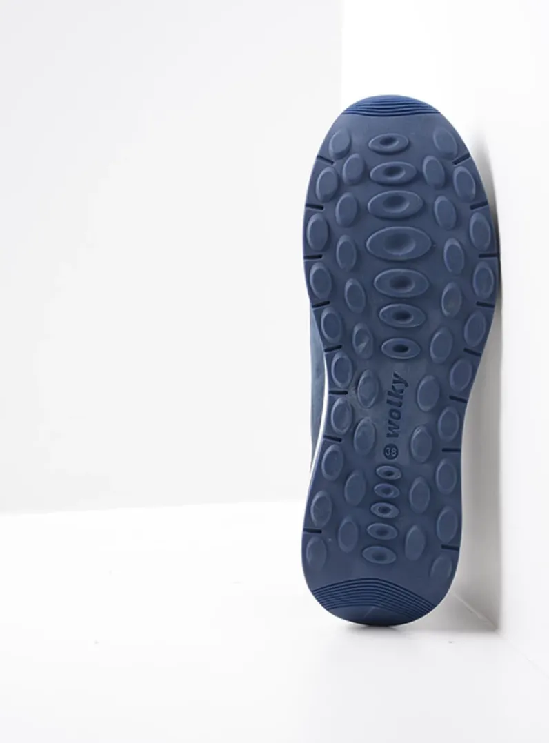 DAMES Wolky Lage Veterschoenen|Wandelschoenen<Milton - jeans nubuck