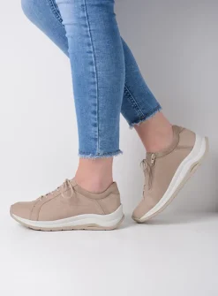 DAMES Wolky Lage Veterschoenen|Wandelschoenen<Milton - safari nubuck