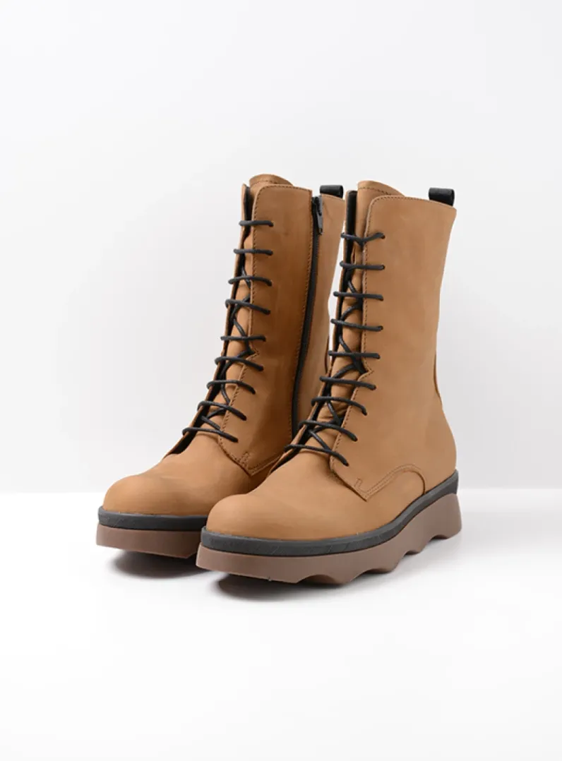 DAMES Wolky Veterlaarzen|Herfst/Winter<Mito - cognac nubuck
