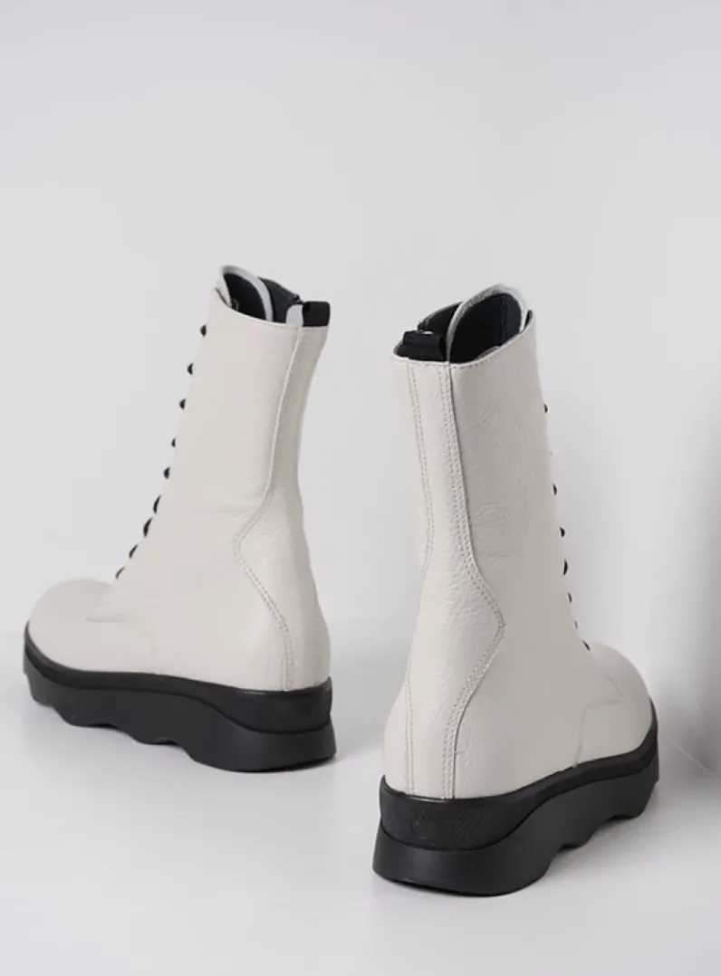 DAMES Wolky Veterlaarzen|Herfst/Winter<Mito - wol wit leer