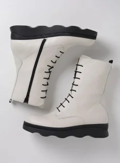 DAMES Wolky Veterlaarzen|Herfst/Winter<Mito - wol wit leer