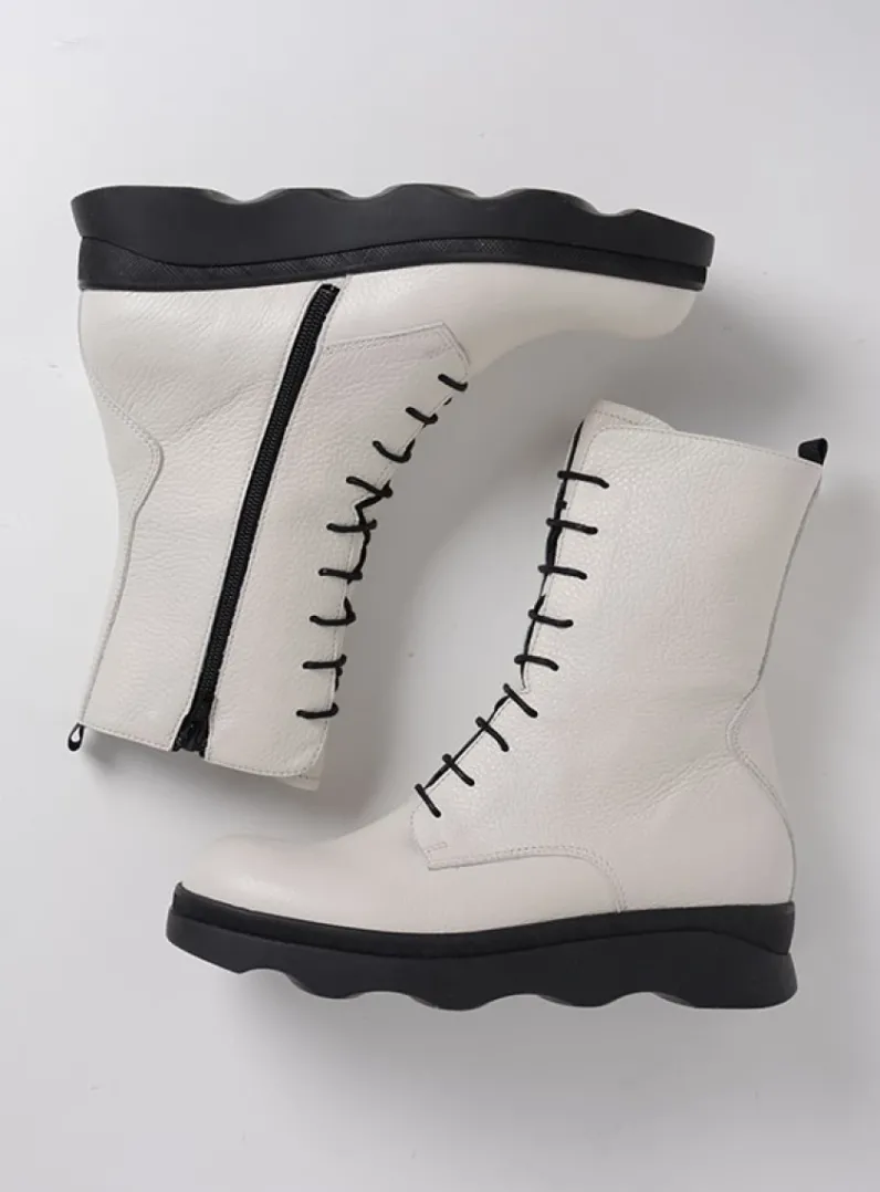 DAMES Wolky Veterlaarzen|Herfst/Winter<Mito - wol wit leer