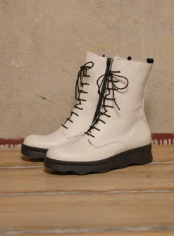 DAMES Wolky Veterlaarzen|Herfst/Winter<Mito - wol wit leer