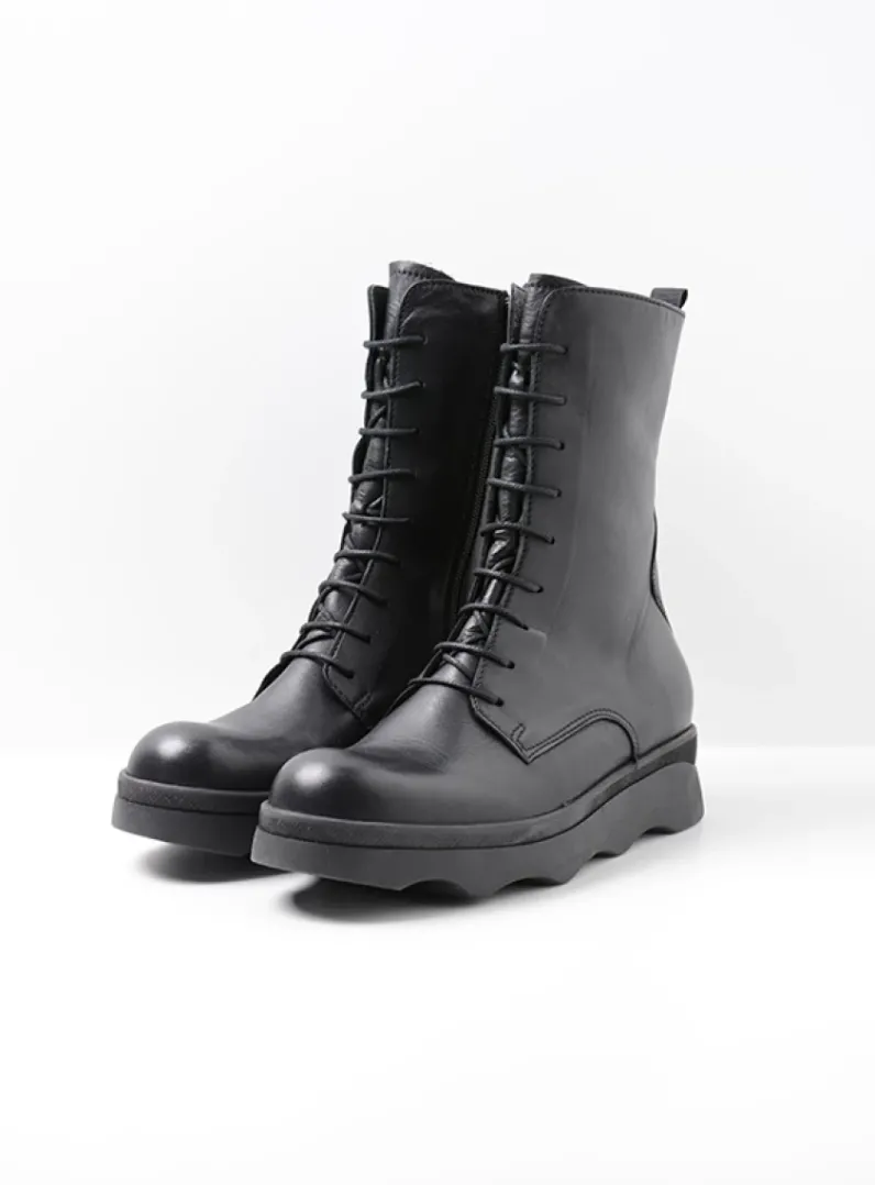 DAMES Wolky Veterlaarzen|Herfst/Winter<Mito - zwart leer