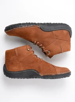 DAMES Wolky Hoge Veterschoenen|Herfst/Winter<Mokola - cognac nubuck